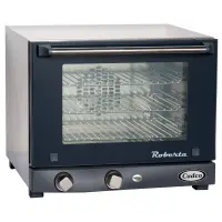 Cadco OV-003 - Quarter Size - Stainless Steel Convection Oven w/ Manual Control- 3 Shelves