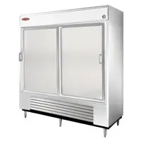 Universal RIC78SC-S - 78" Stainless Steel Sliding Door Reach In Refrigerator