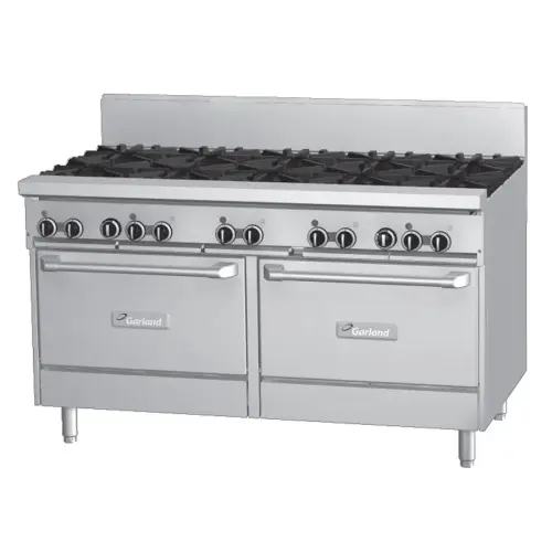 Garland GF60-10RR - 10 Burner Gas Range - (2) Space Saver Ovens