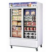 Turbo Air TGF-49F -  Reach-In Freezer - 2 Full Glass Swing Door, 8 Shelves, 54" 