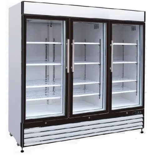 Universal SB81SC - 81" Glass Door Reach In Refrigerator