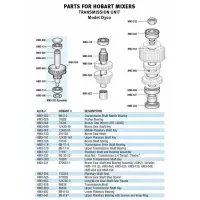 Hobart - HM3-232 - Stop Nut - Transmission LH Thread. "Flexloc"/Transmission Unit Model D300/Parts for Hobart Mixer