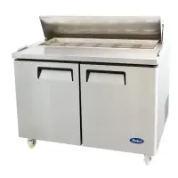 Atosa MSF8302 - 48" Refrigerated Salad / Sandwich Prep Table - 2 Doors