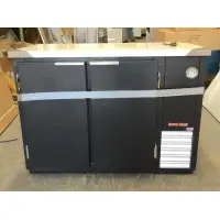 Universal Coolers BB48B - 48" Back Bar Cooler - Black Solid Doors 