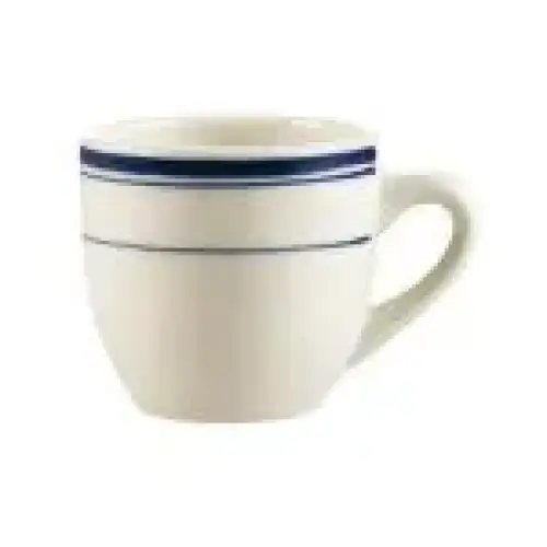 C.A.C. China BLU-35 - Blue Line Demitasse Cup 2-1/2" - (3 Dozen per Case)