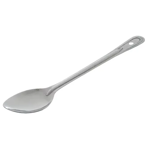 Update International BSLD-13 - Stainless Steel - Solid Basting Spoon - 0.05" x 2.63" x 13"