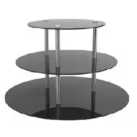 Buffet Enhancements - 010RR24CL - 24" Round Triple Tier Riser - Clear