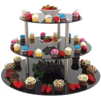 Buffet Enhancements - 010RR30FR - 30" Round Triple Tier Riser - Frosted