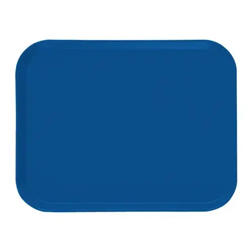 Cambro 4 15/16" 6 15/16" Rectangular Amazon Blue Fiberglass Camtray (Set of 12) [57-123]