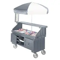 Cambro CVC72-191 - Camcruiser Granite Gray Vending Cart w/ Umbrella 