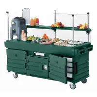 Cambro KVC854-519 - CamKiosk Green Vending Cart w/ Pan Wells 