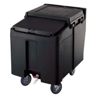 Cambro ICS125L-110 - 125 lb. Capacity - Sliding Lid Portable Ice Bin  - Black