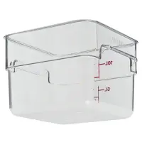 Cambro 12SFSCW-135 - 12 qt Polycarbonate Food Storage Container - Camwear CamSquare (6 per Case) 