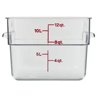 Cambro 12SFSCW-135 - 12 qt Polycarbonate Food Storage Container - Camwear CamSquare (6 per Case) 