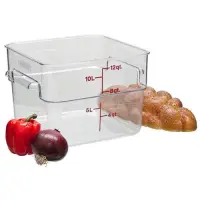 Cambro 12SFSCW-135 - 12 qt Polycarbonate Food Storage Container - Camwear CamSquare (6 per Case) 