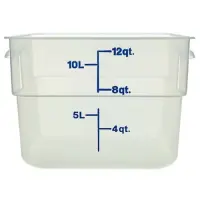 Cambro 12SFSPP-190 - 12 qt Polypropylene Food Storage Container - CamSquare (6 per Case) 