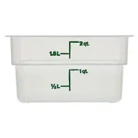 Cambro 2SFSPP-190 - 2 qt Polypropylene Food Storage Container - CamSquare (6 per Case) 