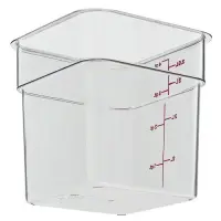 Cambro 4SFSCW-135 - 4 qt Polycarbonate Food Storage Container - Camwear CamSquare (6 per Case) 