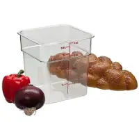 Cambro 4SFSCW-135 - 4 qt Polycarbonate Food Storage Container - Camwear CamSquare (6 per Case) 