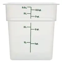 Cambro 4SFSPP-190 - 4 qt Polypropylene Food Storage Container - CamSquare (6 per Case) 