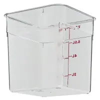 Cambro 8SFSCW-135 - 8 qt Polycarbonate Food Storage Container - Camwear CamSquare (6 per Case) 