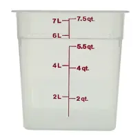 Cambro 8SFSPP-190 - 8 qt Polypropylene Food Storage Container - CamSquare (6 per Case) 