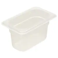 Cambro 94PP-190 - 0.9 qt Ninth-Size Translucent Food Pan (6 per Case) 