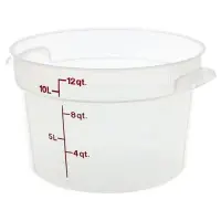 Cambro RFS12PP-190 - 12 qt Polypropylene Round Food Storage Container (6 per Case) 