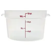 Cambro RFS12PP-190 - 12 qt Polypropylene Round Food Storage Container (6 per Case) 