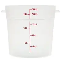 Cambro RFS18PP-190 - 18 qt Polypropylene Round Food Storage Container (6 per Case) 