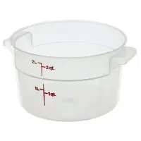 Cambro RFS2PP-190 - 2 qt Polypropylene Round Food Storage Container (12 per Case) 