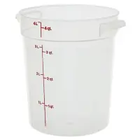 Cambro RFS4PP-190 - 4 qt Polypropylene Round Food Storage Container (12 per Case) 