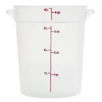 Cambro RFS4PP-190 - 4 qt Polypropylene Round Food Storage Container (12 per Case) 