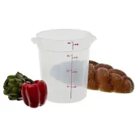 Cambro RFS4PP-190 - 4 qt Polypropylene Round Food Storage Container (12 per Case) 