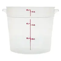 Cambro RFS6PP-190 - 6 qt Polypropylene Round Food Storage Container (12 per Case) 