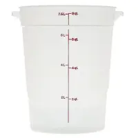 Cambro RFS8PP-190 - 8 qt Polypropylene Round Food Storage Container (12 per Case) 