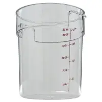 Cambro RFSCW22-135 - 22 qt Polycarbonate Food Storage Container - Camwear Round (6 per Case) 