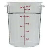 Cambro RFSCW22-135 - 22 qt Polycarbonate Food Storage Container - Camwear Round (6 per Case) 