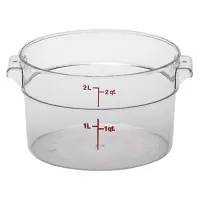 Cambro RFSCW2-135 - 2 qt Polycarbonate Food Storage Container - Camwear Round (12 per Case) 