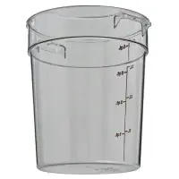 Cambro RFSCW4-135 - 4 qt Polycarbonate Food Storage Container - Camwear Round (12 per Case) 