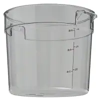 Cambro RFSCW6-135 - 6 qt Polycarbonate Food Storage Container - Camwear Round (12 per Case) 