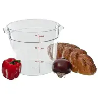 Cambro RFSCW6-135 - 6 qt Polycarbonate Food Storage Container - Camwear Round (12 per Case) 