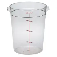 Cambro RFSCW8-135 - 8 qt Polycarbonate Food Storage Container - Camwear Round (12 per Case) 