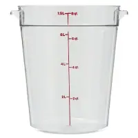 Cambro RFSCW8-135 - 8 qt Polycarbonate Food Storage Container - Camwear Round (12 per Case) 