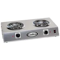 Cadco - CDR1T - Double Stainless Steel Hot Plate - 6"