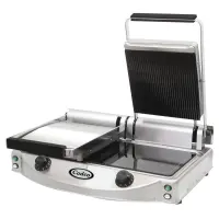 Cadco - CPG20 - Glass Ceramic Panini / Clamshell Grill - Double