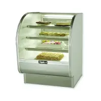 Leader CVK36 - 36" Curved Glass Refrigerated Bakery Display Case - Counter Height