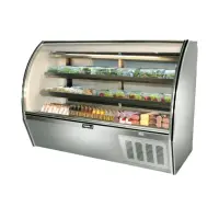 Leader NRHD72SC - 72" Curved Glass Deli Display Case - High Volume