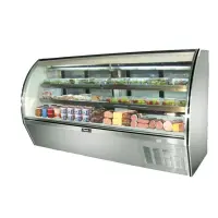 Leader NRHD96 - 96" Curved Glass Deli Display Case - High Volume