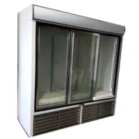 Leader ESLS72 - 72" Sliding Glass Door Reach In Refrigerator - NSF Certified